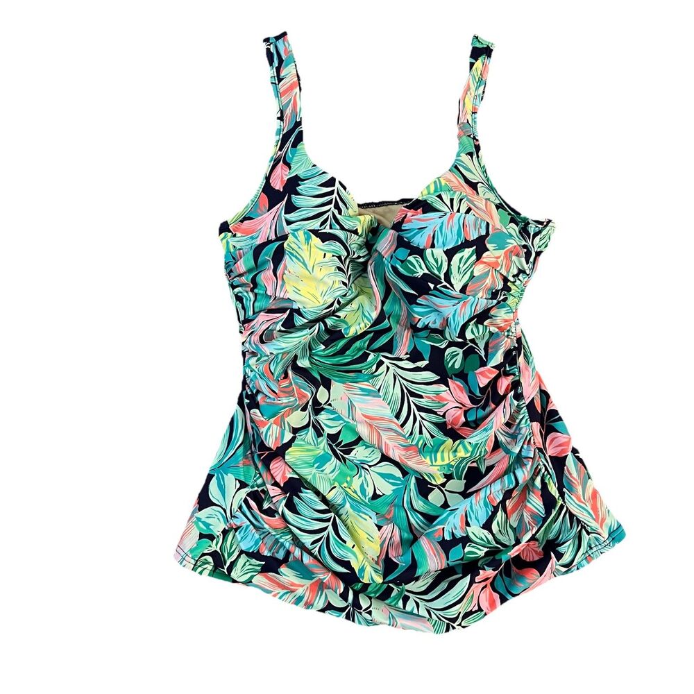 Talbots Women’s Tankini Top 12  Green Blue